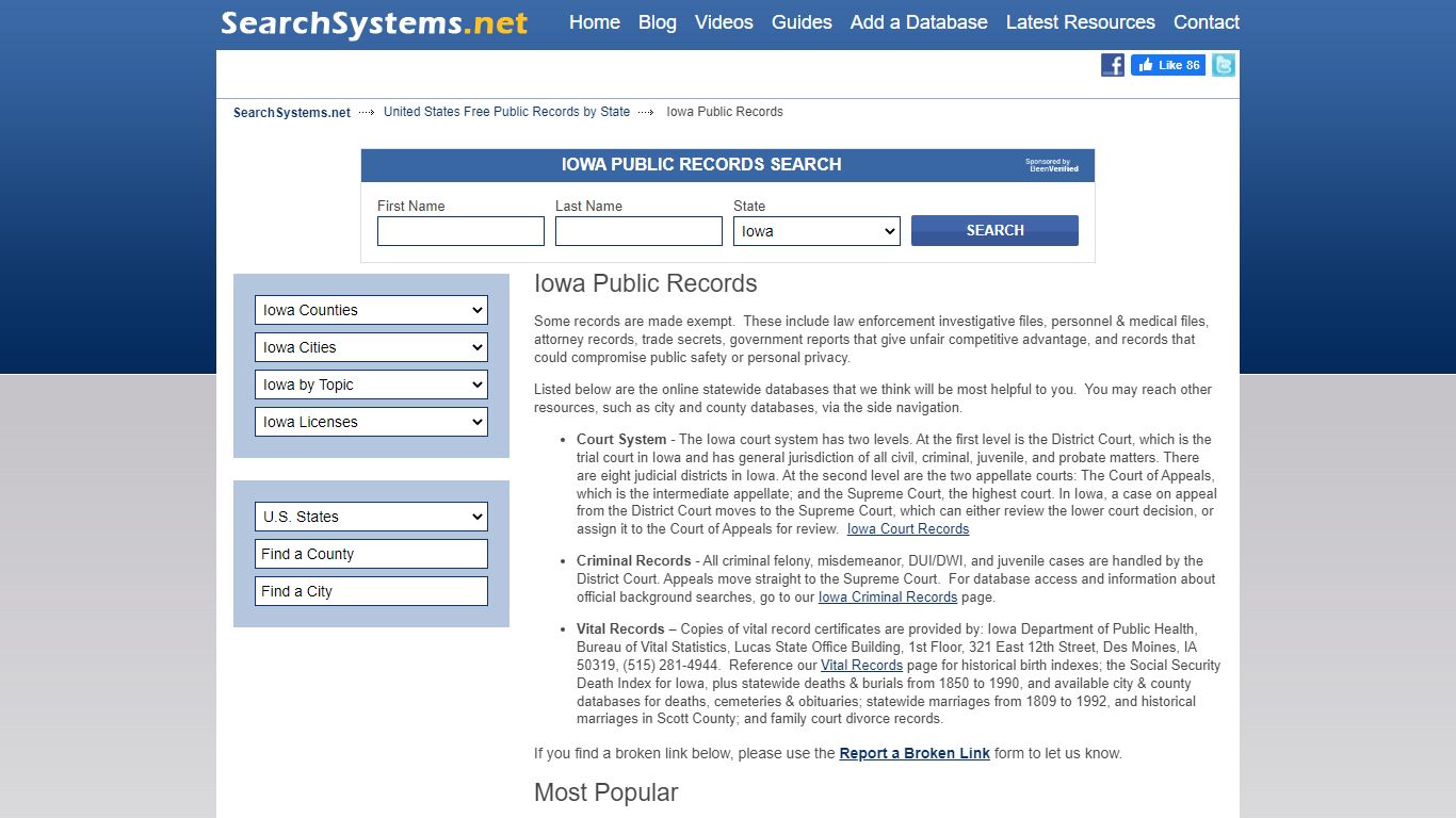 Iowa Public Records Search