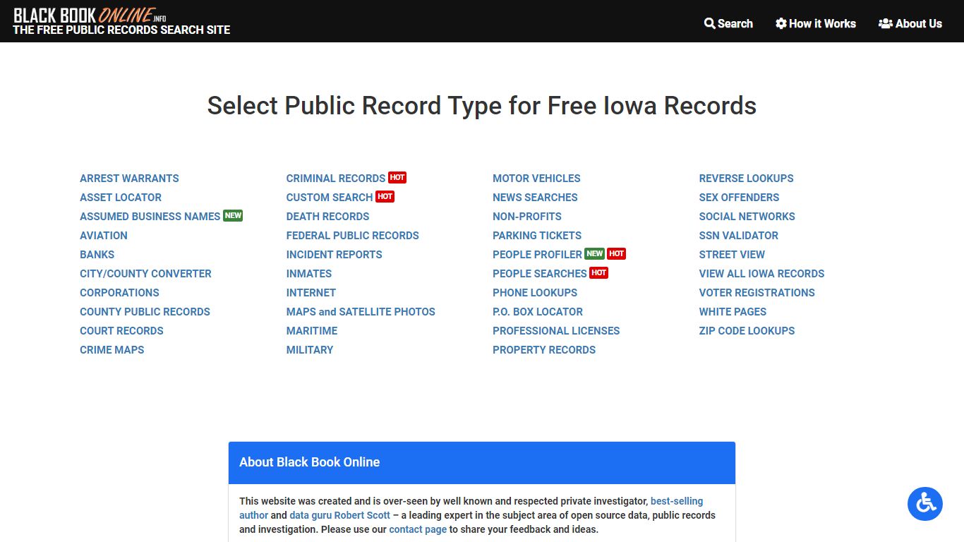 Free Iowa Public Records Directory | Black Book Online